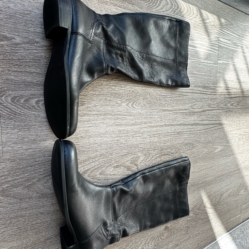 Nine West Black Leather Heeled Boots - Picture 5 of 7